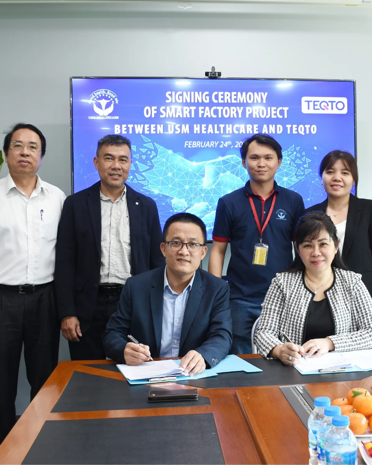 Lễ ký kết dự án nhà máy thông minh giữa USM Healthcare và TEQTO
