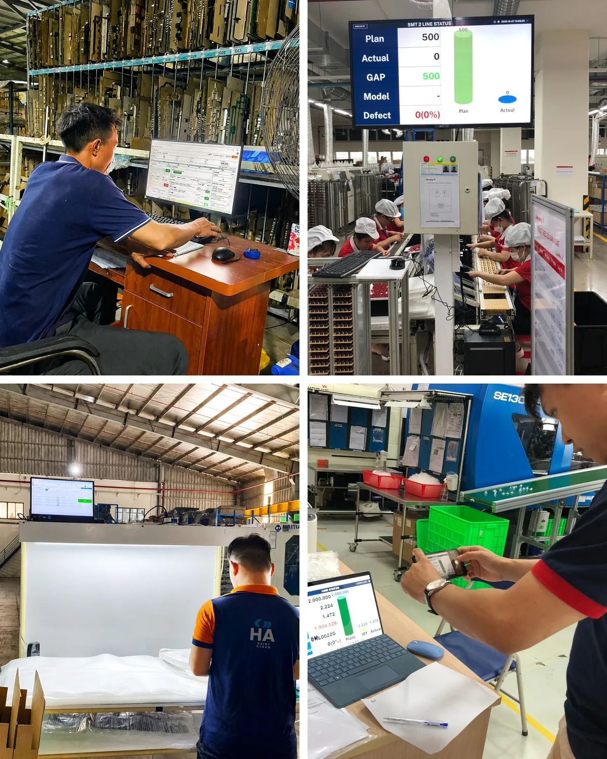Bốn nhà máy đang vận hành ControlMES: bao bì giấy, điện tử, ép nhựa, thiết bị y tế