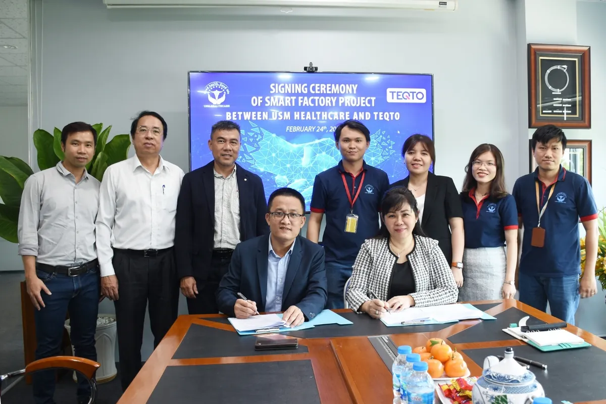 Lễ ký kết dự án nhà máy thông minh giữa USM Healthcare và TEQTO
